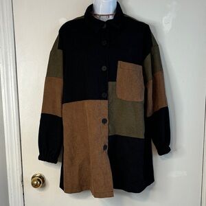 SHEIN Black, Brown, and Green Jacket